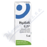 Hyabak 0. 15% gtt. oph. 5ml