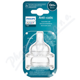 AVENT Dudlk Anti-colic 1 novorozen. prtok 2ks 0m+